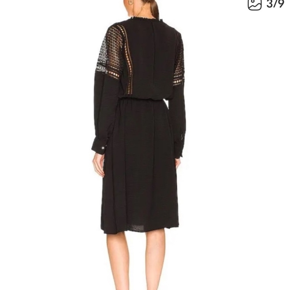 Brochu Walker "Rebekah"  Black Long Sleeve Dress size Small - Picture 3 of 9